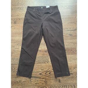 JM Collection Women's Plus Size Tummy Control Slim Pants, Size 18W, Espresso